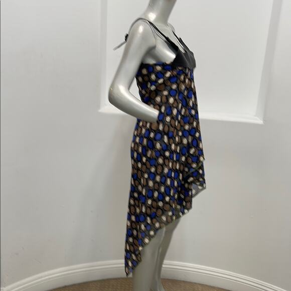 Katharine Story Handcrafted Multicolored Midi Asymmetrical Sundress Leather Trim - Picture 4 of 13